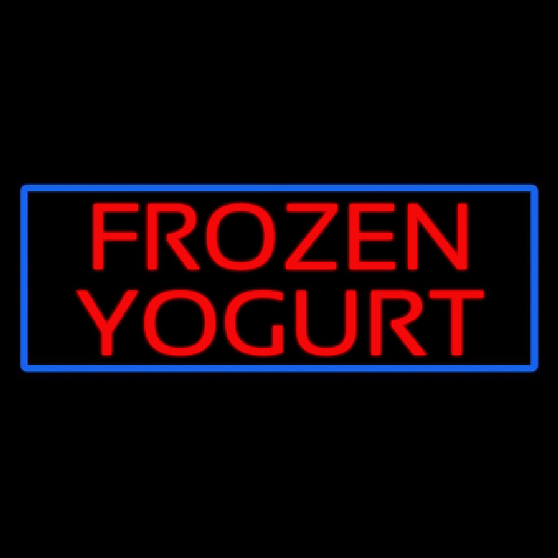 Red Frozen Yogurt With Blue Border Neonkyltti