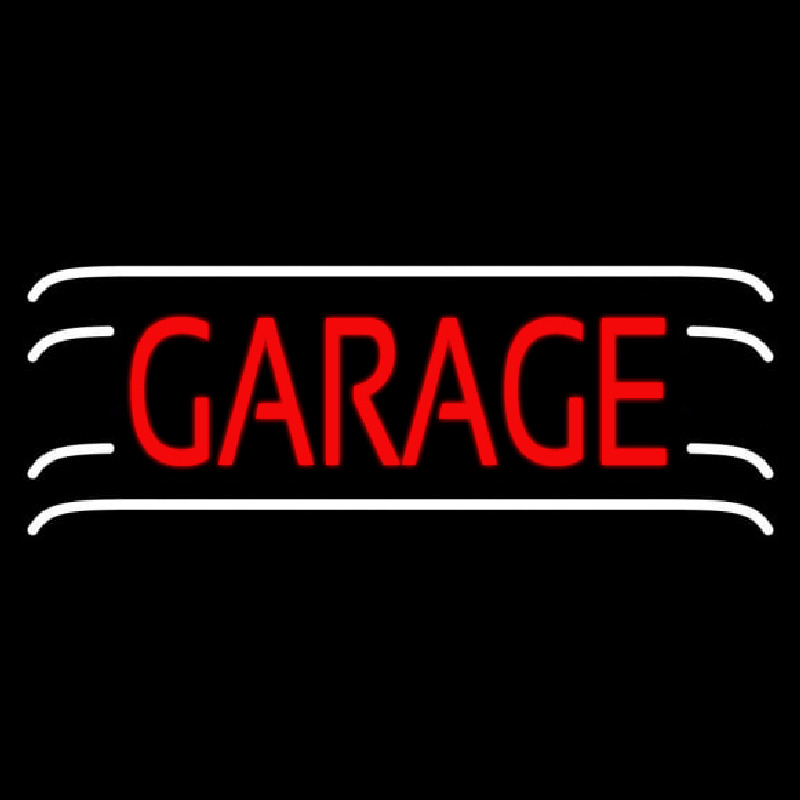 Red Garage Block Neonkyltti