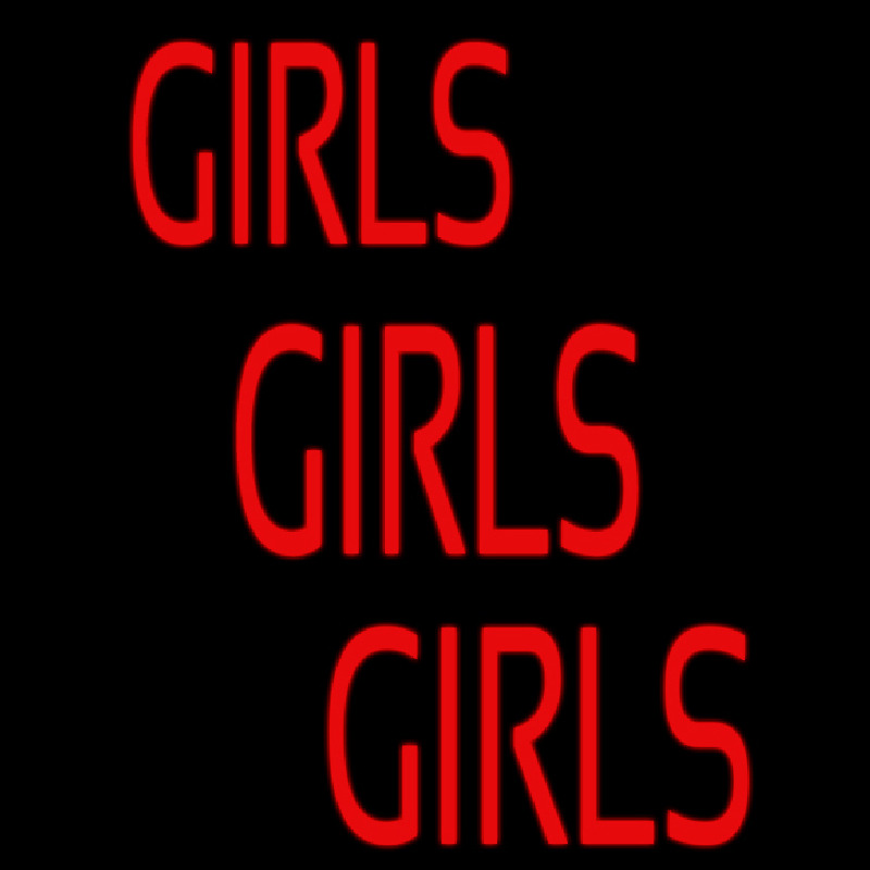 Red Girls Girls Girls Strip Neonkyltti