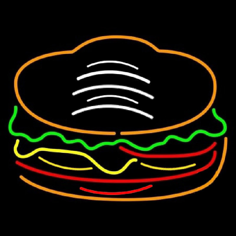 Red Green Burger Logo Neonkyltti