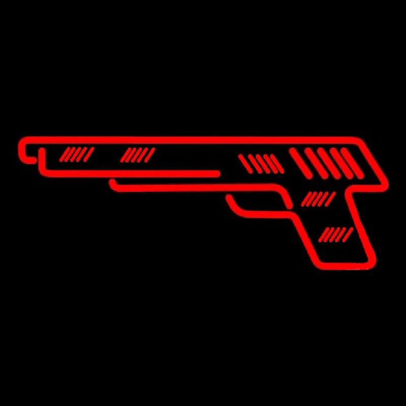 Red Gun Logo Neonkyltti