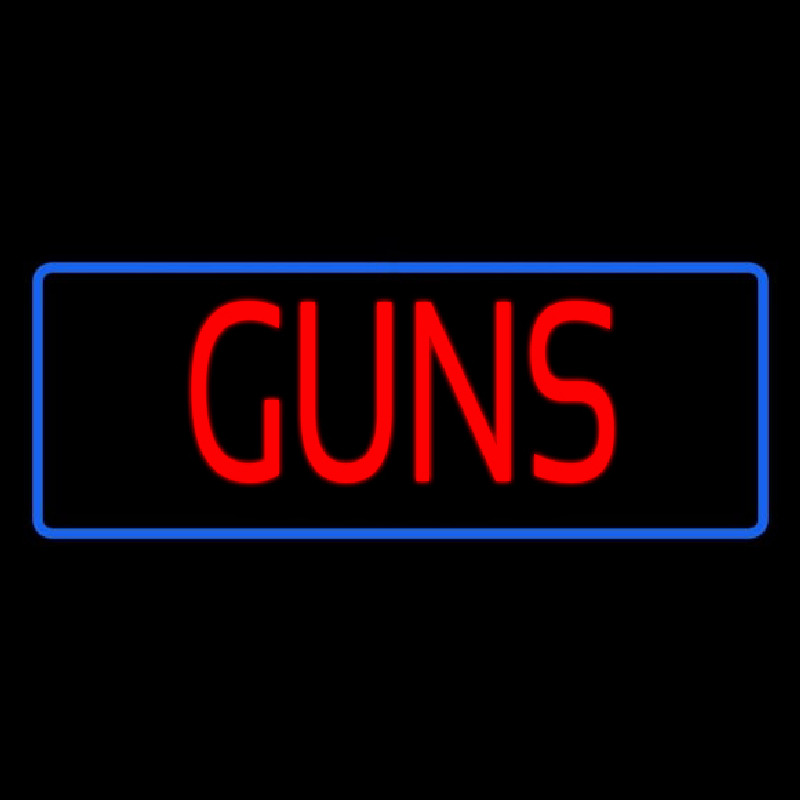 Red Guns Blue Border Neonkyltti