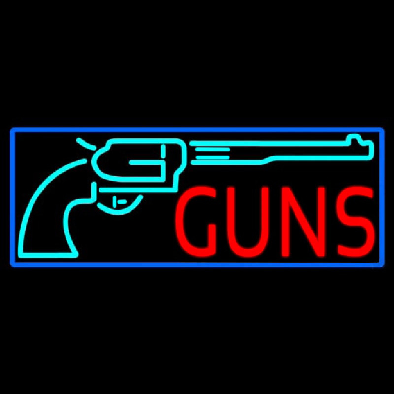 Red Guns Turquoise Logo Neonkyltti