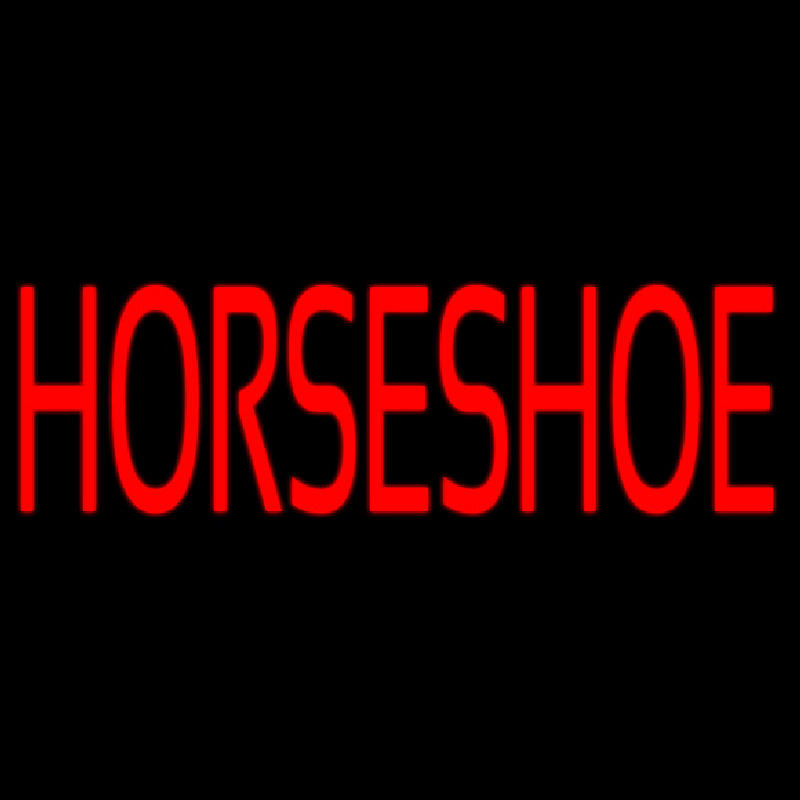 Red Horseshoe Block Neonkyltti