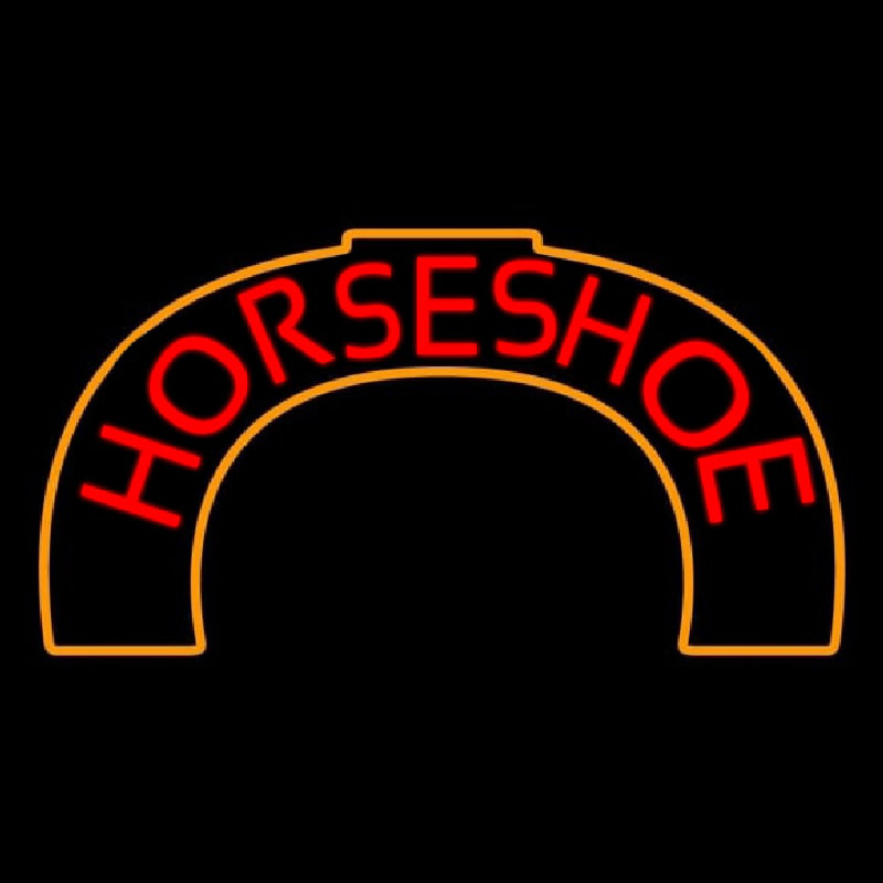 Red Horseshoe Neonkyltti