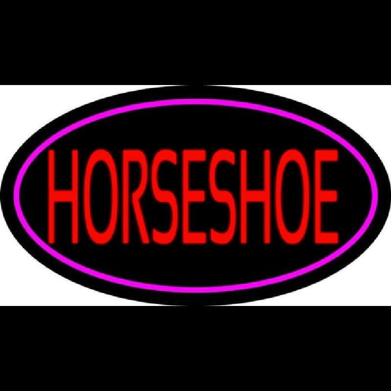 Red Horseshoe With Border Neonkyltti