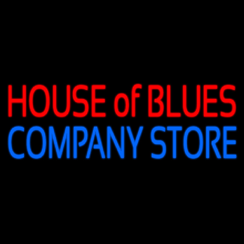 Red House Of Blues Blue Company Store Neonkyltti