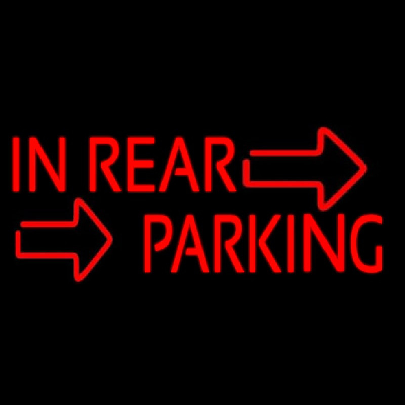 Red In Rear Parking Neonkyltti