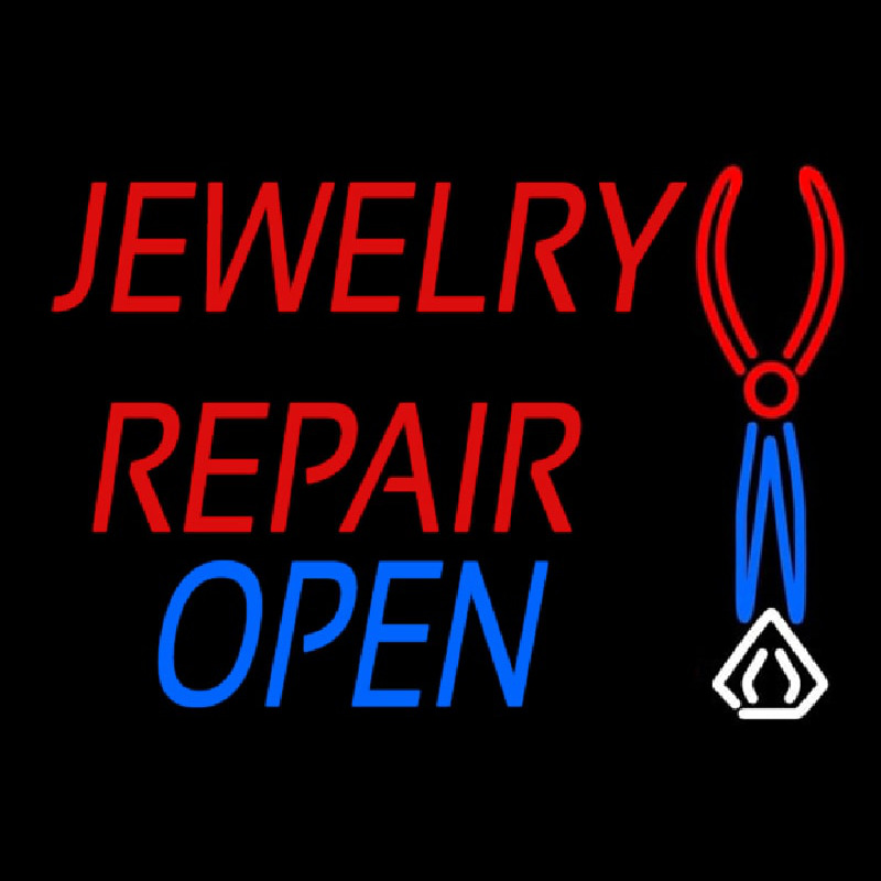 Red Jewelry Repair Blue Open Block Neonkyltti