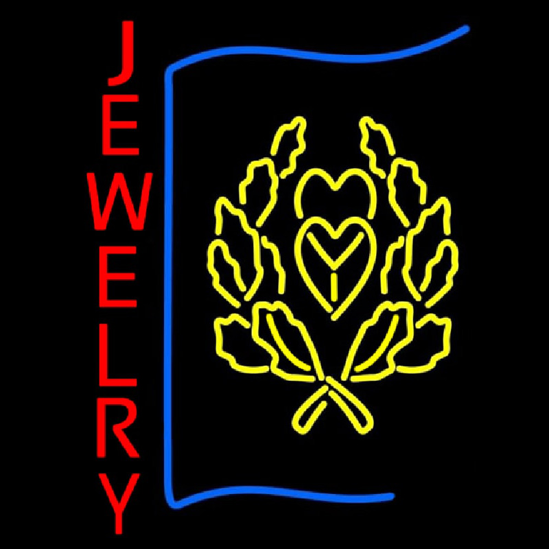 Red Jewlery Block Logo Neonkyltti