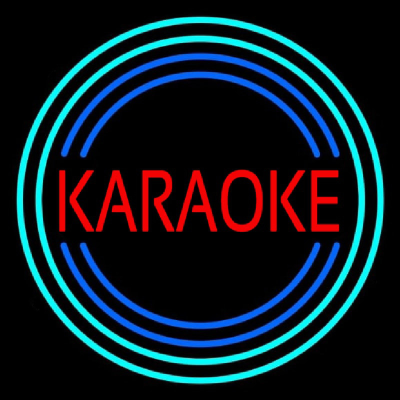 Red Karaoke Block Neonkyltti