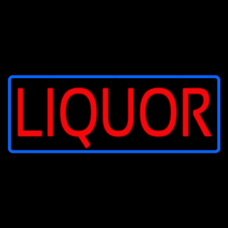Red Liquor Blue Border Neonkyltti