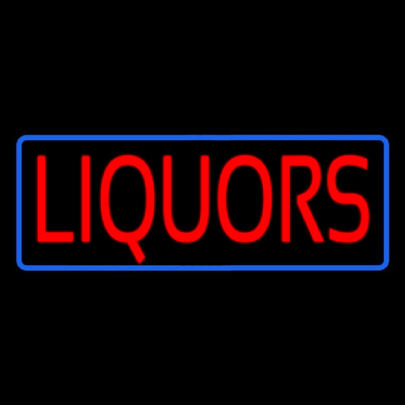 Red Liquors Blue Border Neonkyltti