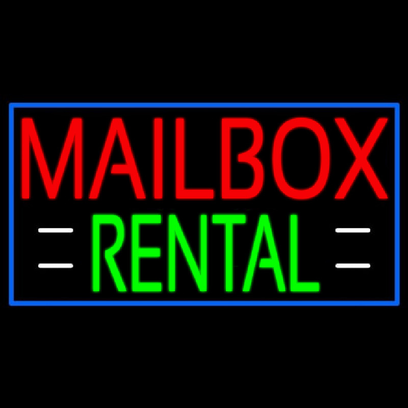 Red Mailbo  Rental With White Line 2 Neonkyltti