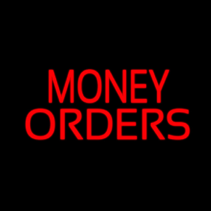 Red Money Orders Neonkyltti