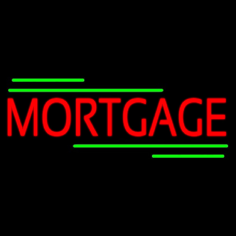 Red Mortgage Green Lines Neonkyltti