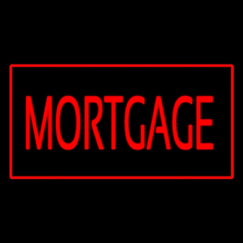 Red Mortgage Red Border Neonkyltti