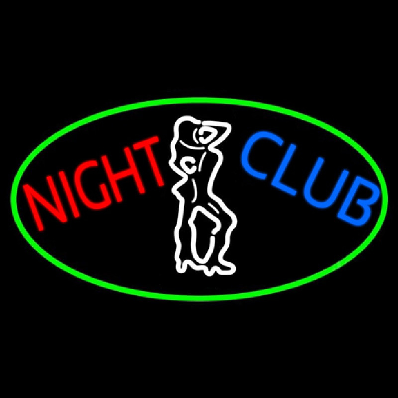 Red Night Club Girls Neonkyltti