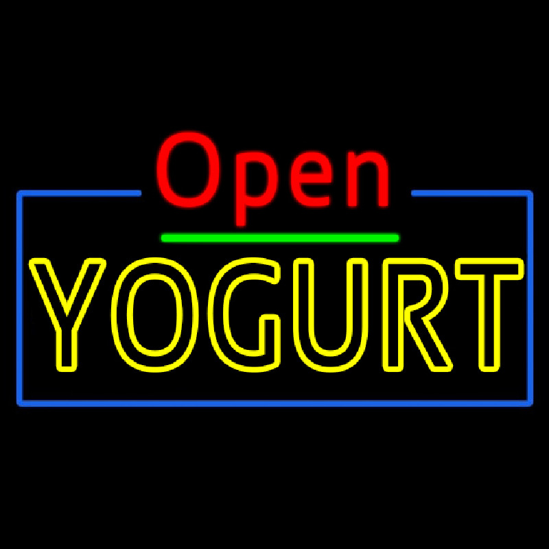 Red Open Double Stroke Yogurt Neonkyltti