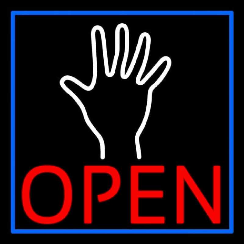 Red Open Psychic Blue Border Neonkyltti