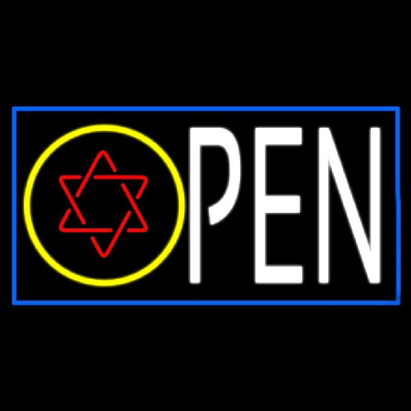 Red Open Psychic Blue Border Neonkyltti