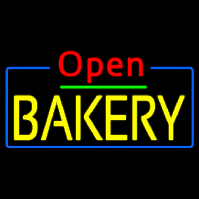 Red Open Yellow Bakery Neonkyltti