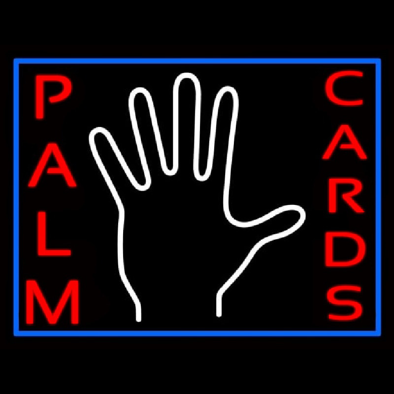 Red Palm Cards With White Logo Neonkyltti