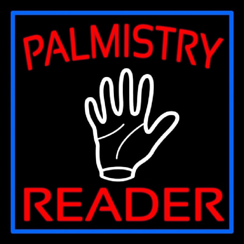 Red Palmistry Reader Neonkyltti