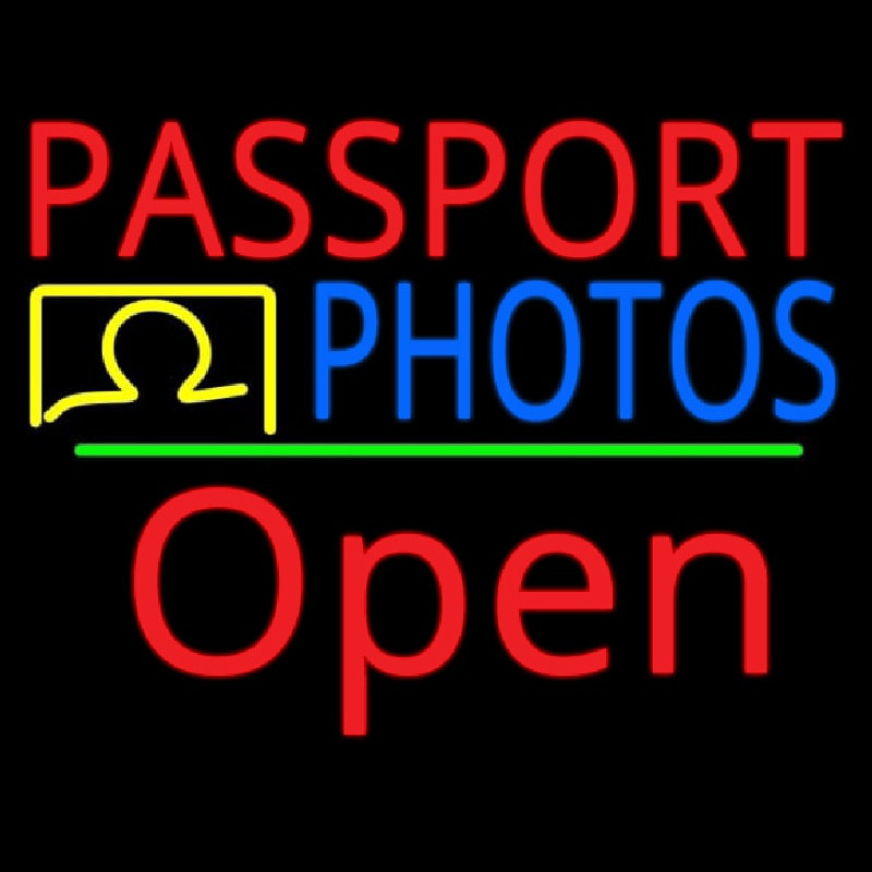 Red Passport Blue Photos With Open 2 Neonkyltti