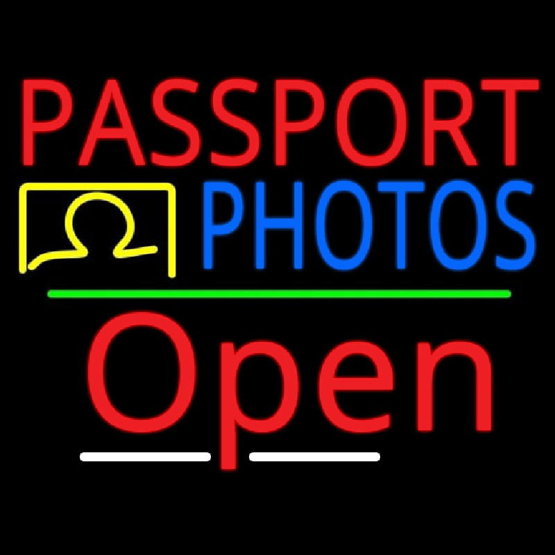 Red Passport Blue Photos With Open 3 Neonkyltti