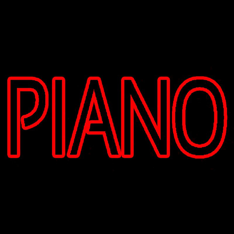 Red Piano Block Neonkyltti