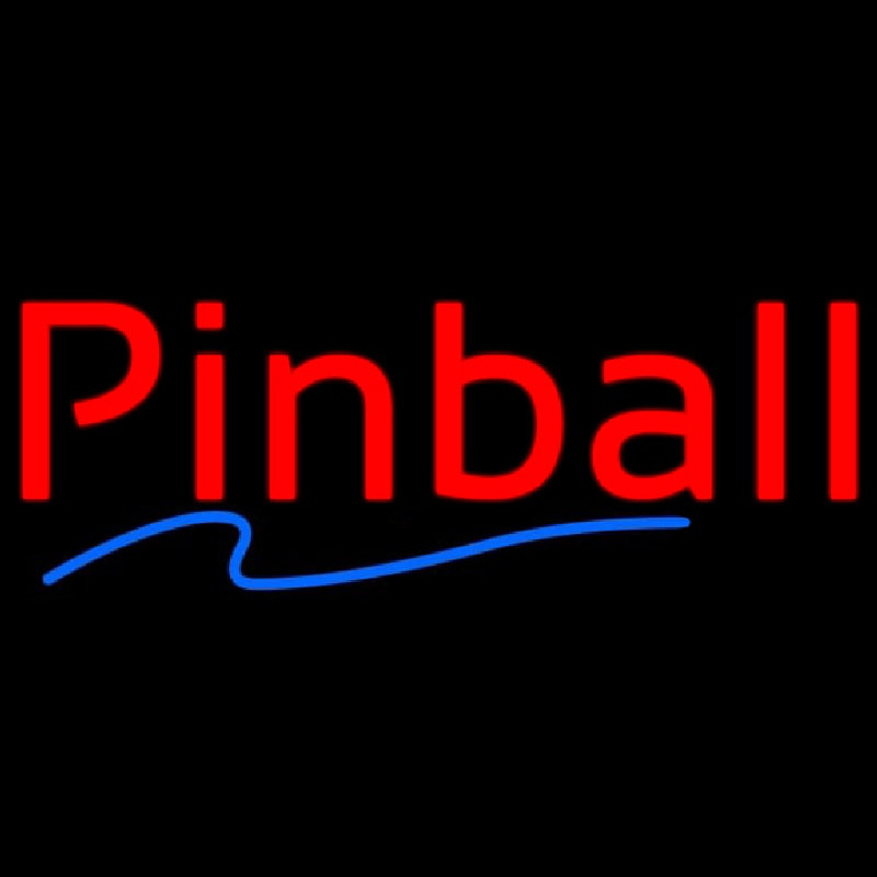 Red Pinball Blue Line Neonkyltti