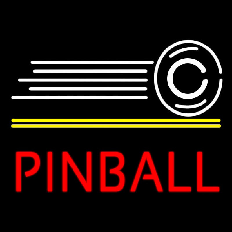 Red Pinball With Logo Neonkyltti