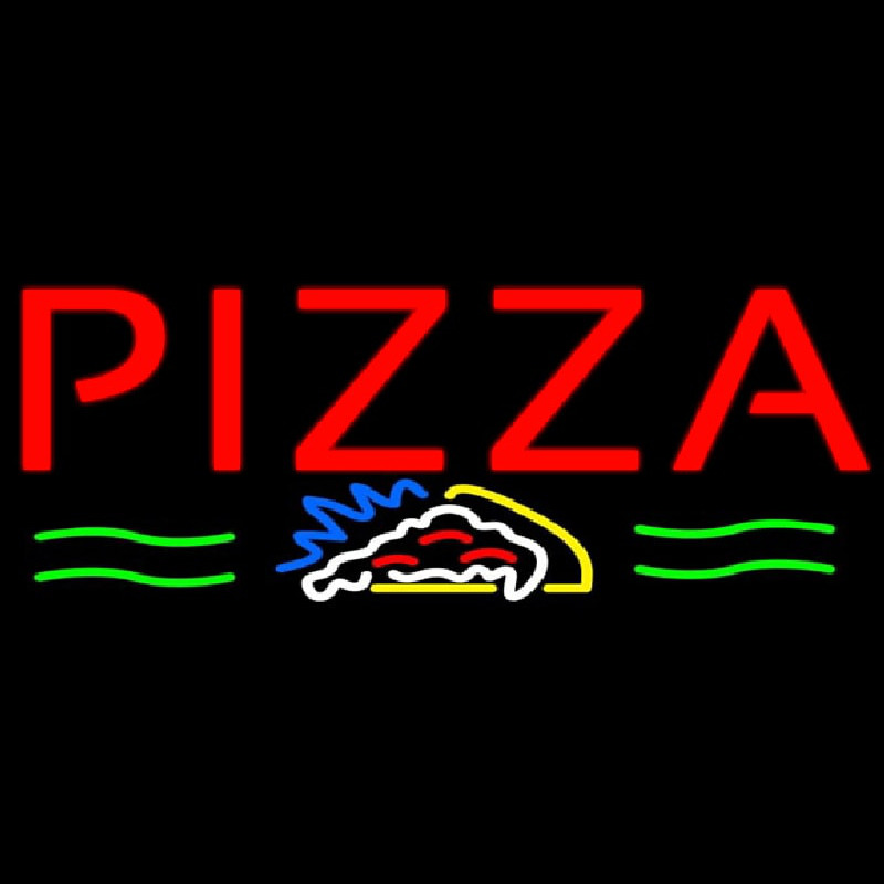 Red Pizza Logo Neonkyltti