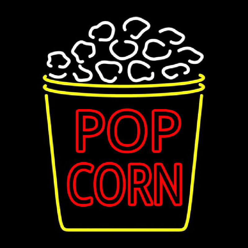 Red Pop Corn Logo Neonkyltti