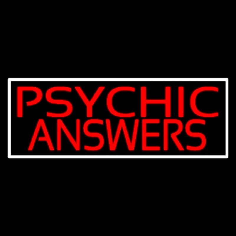 Red Psychic Answers With White Border Neonkyltti