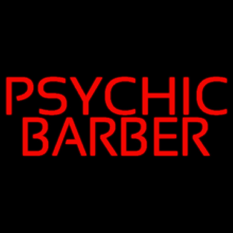 Red Psychic Barber Neonkyltti