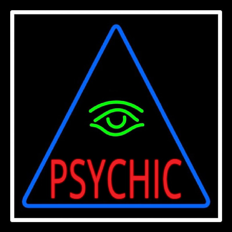 Red Psychic Green Eye Neonkyltti
