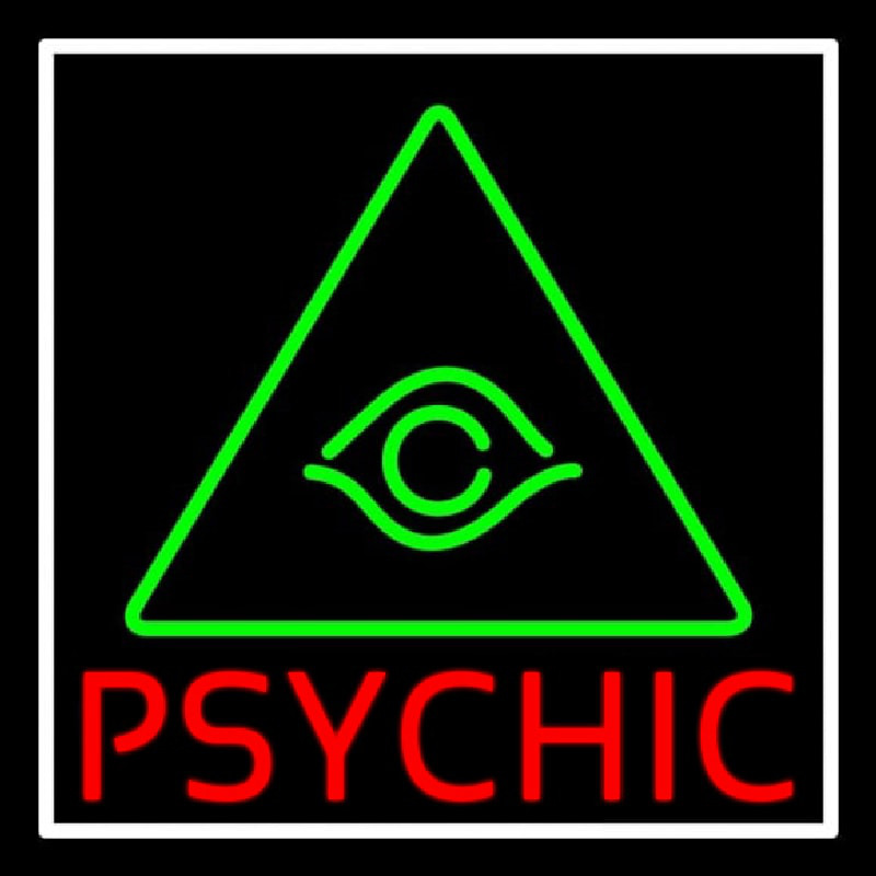 Red Psychic Green Logo Neonkyltti