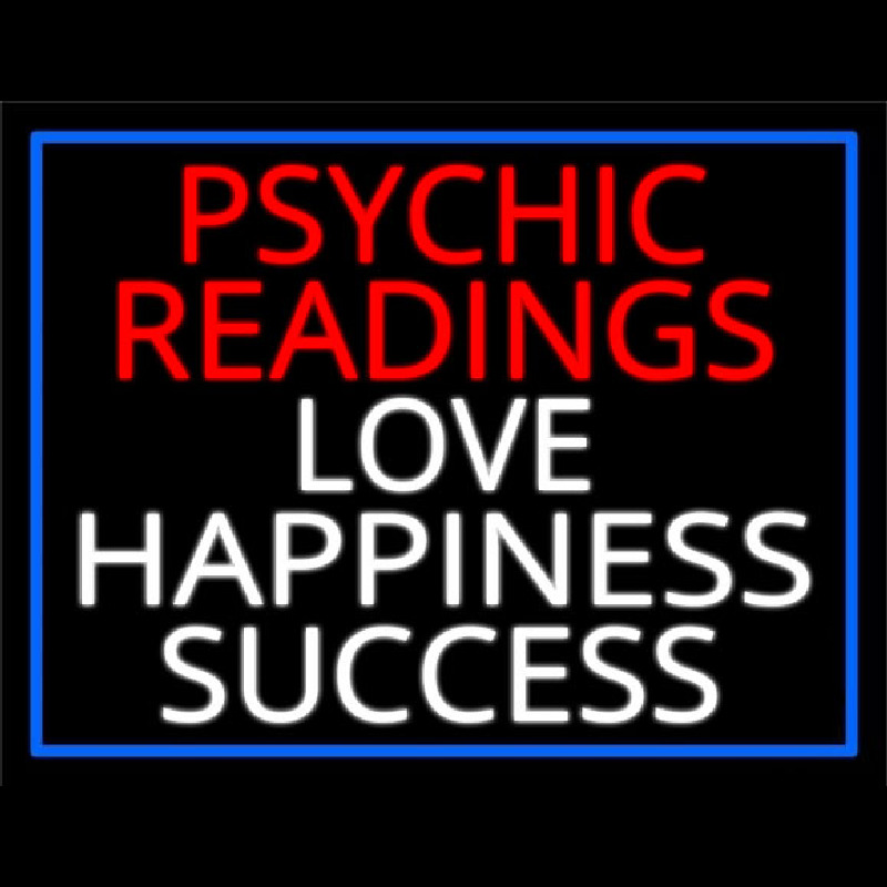 Red Psychic Readings And Love Happiness With Border Success Neonkyltti