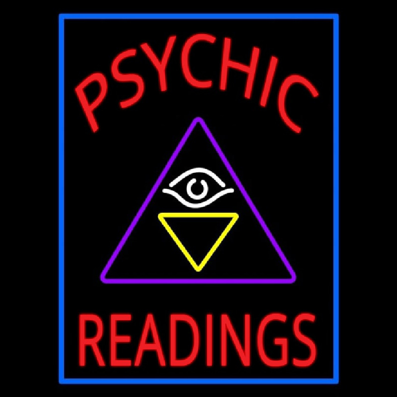 Red Psychic Readings Logo Neonkyltti