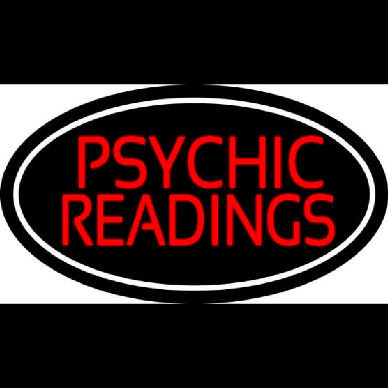 Red Psychic Readings White Border Neonkyltti