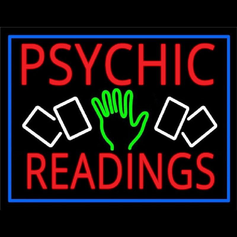 Red Psychic Readings With Logo Neonkyltti