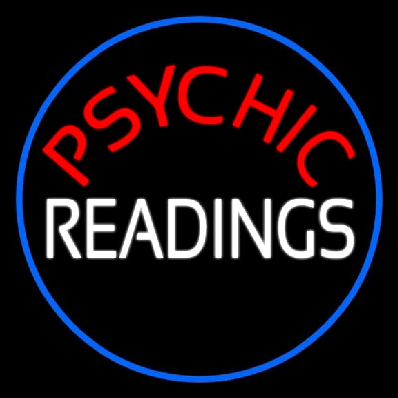 Red Psychic White Readings With Border Neonkyltti