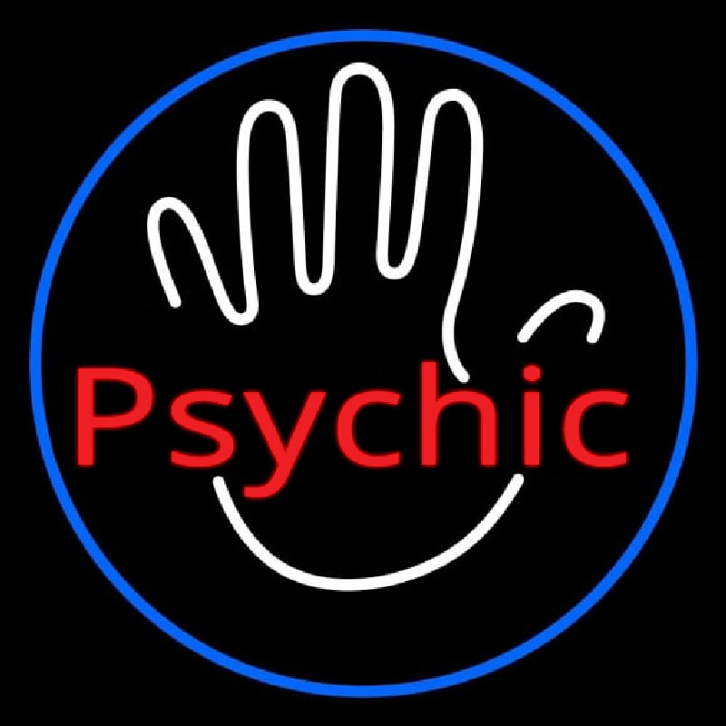 Red Psychic With Border Neonkyltti