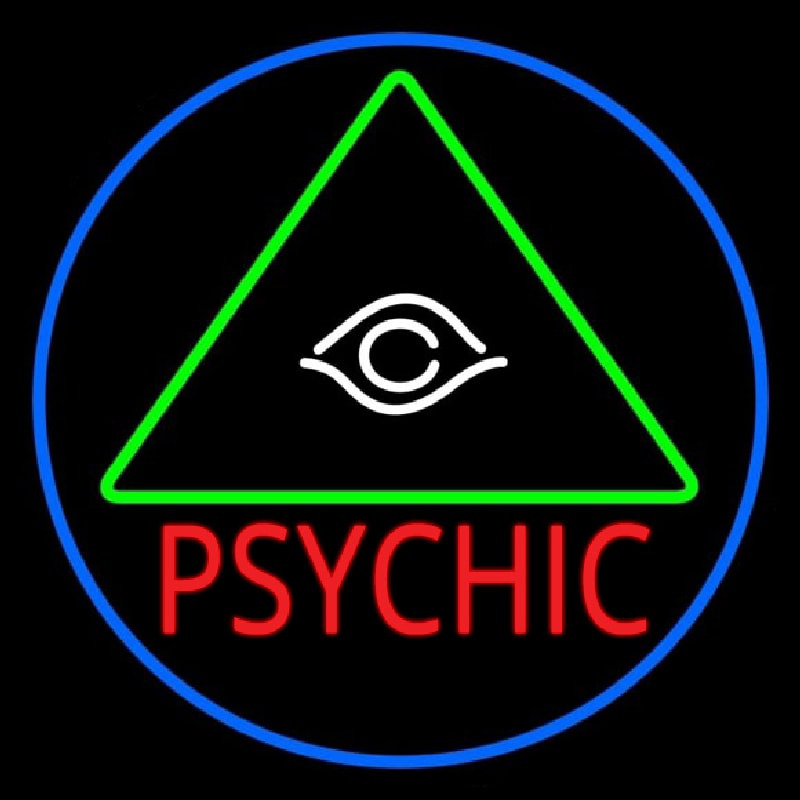 Red Psychic With Logo Blue Border Neonkyltti