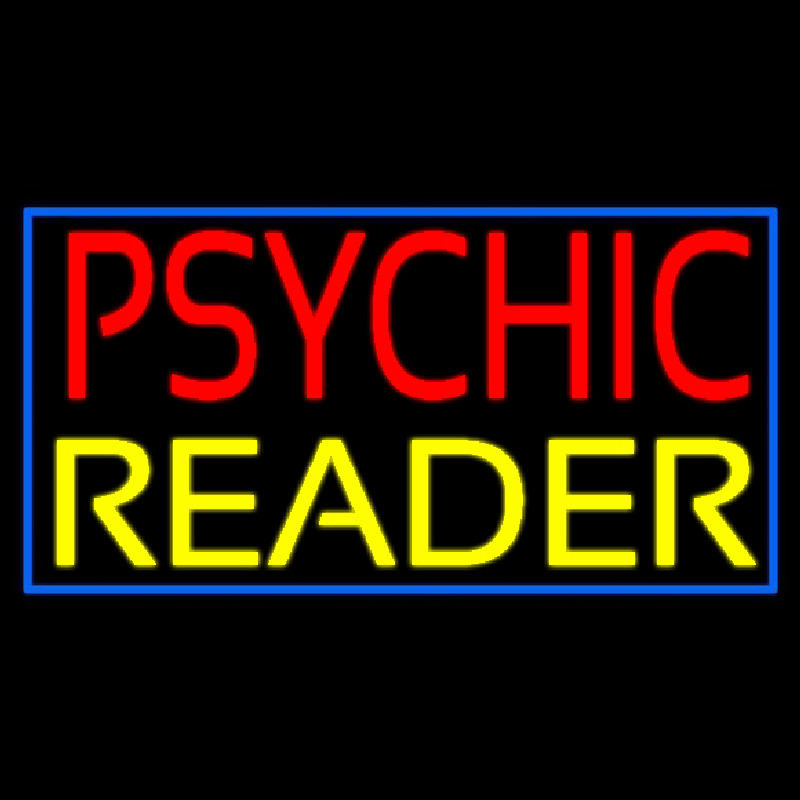 Red Psychic Yellow Reader With Border Neonkyltti