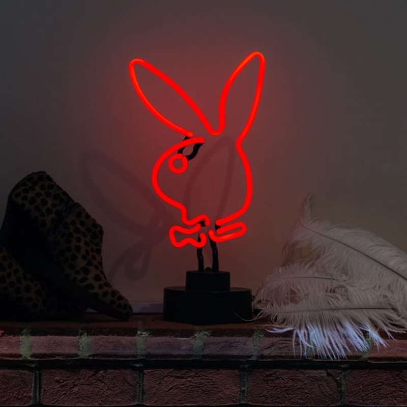 Red Rabbit Desktop Neonkyltti