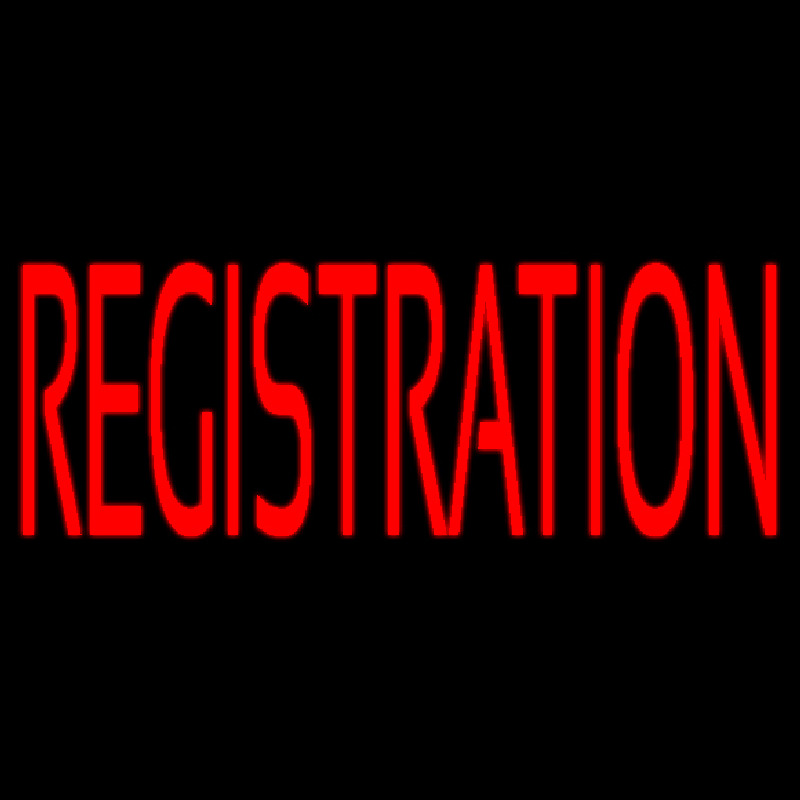 Red Registration Neonkyltti
