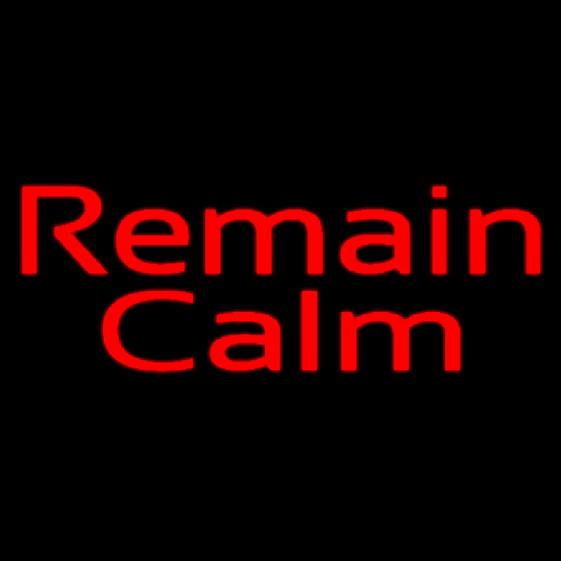 Red Remain Calm Neonkyltti